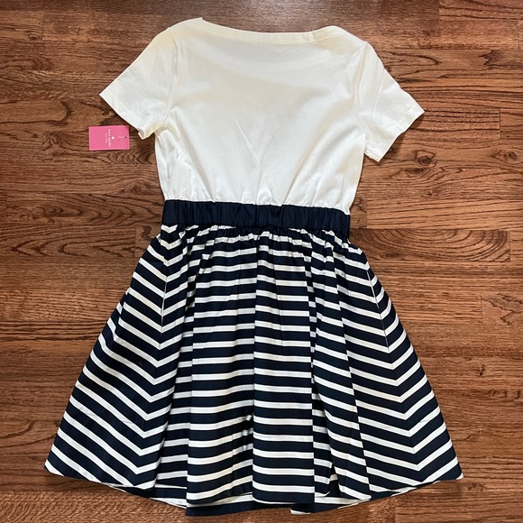 NWT Kate Spade Sailing Stripe Knit Mixed Media Dress - Picture 4 of 5